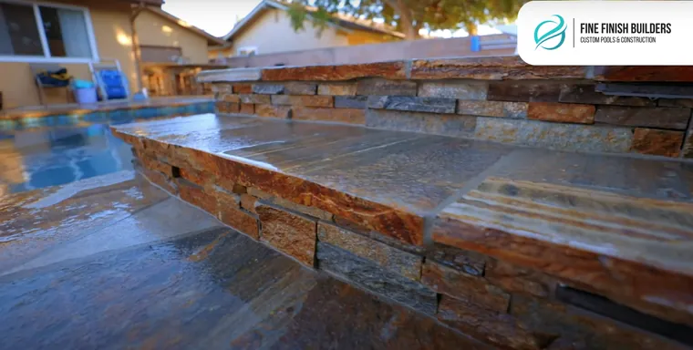 Custom stone stair steps in Simi Valley, CA